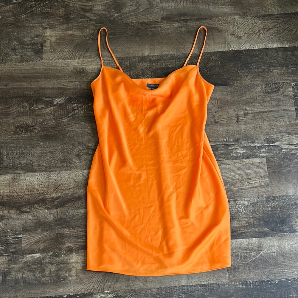 Elegant Orange Slip Dress
